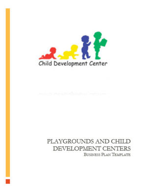 Playgrounds and Child Development Centers Business Plan Template